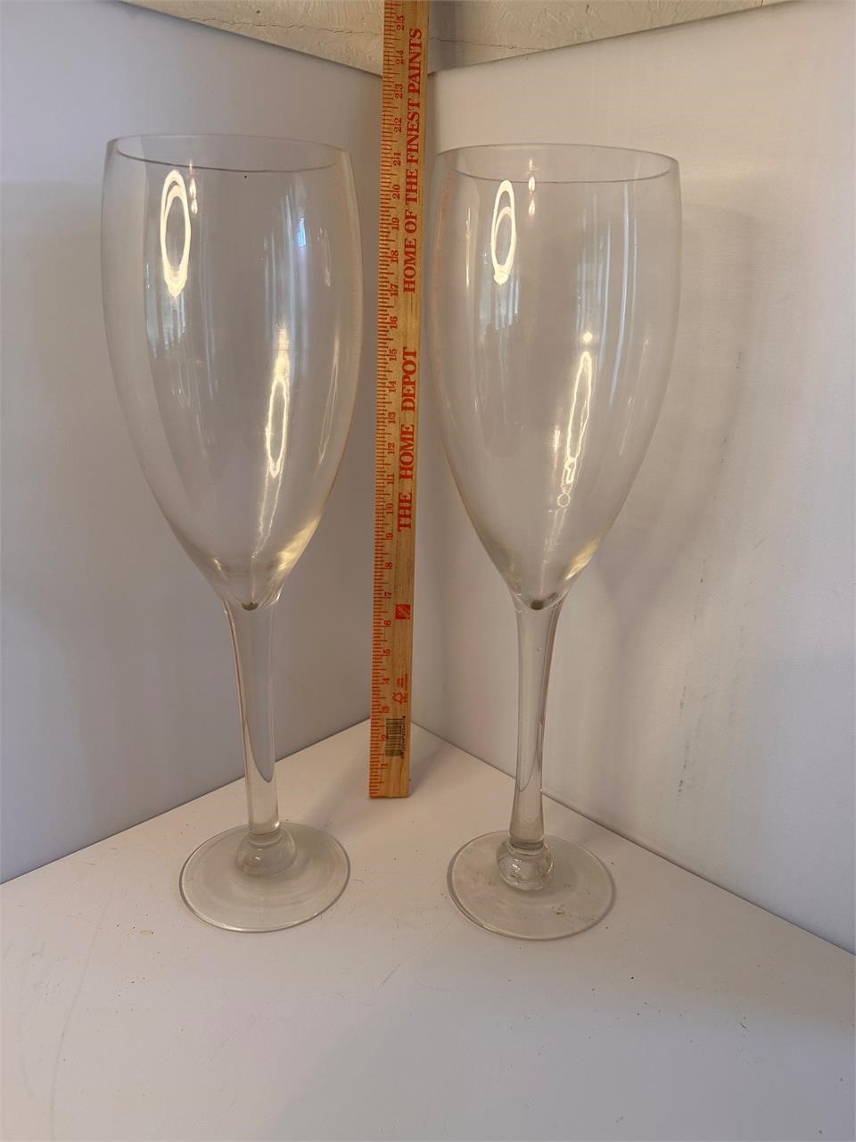 2 Large wine glass decor