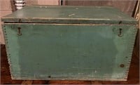 Vintage Wooden Toy Chest Dovetailed