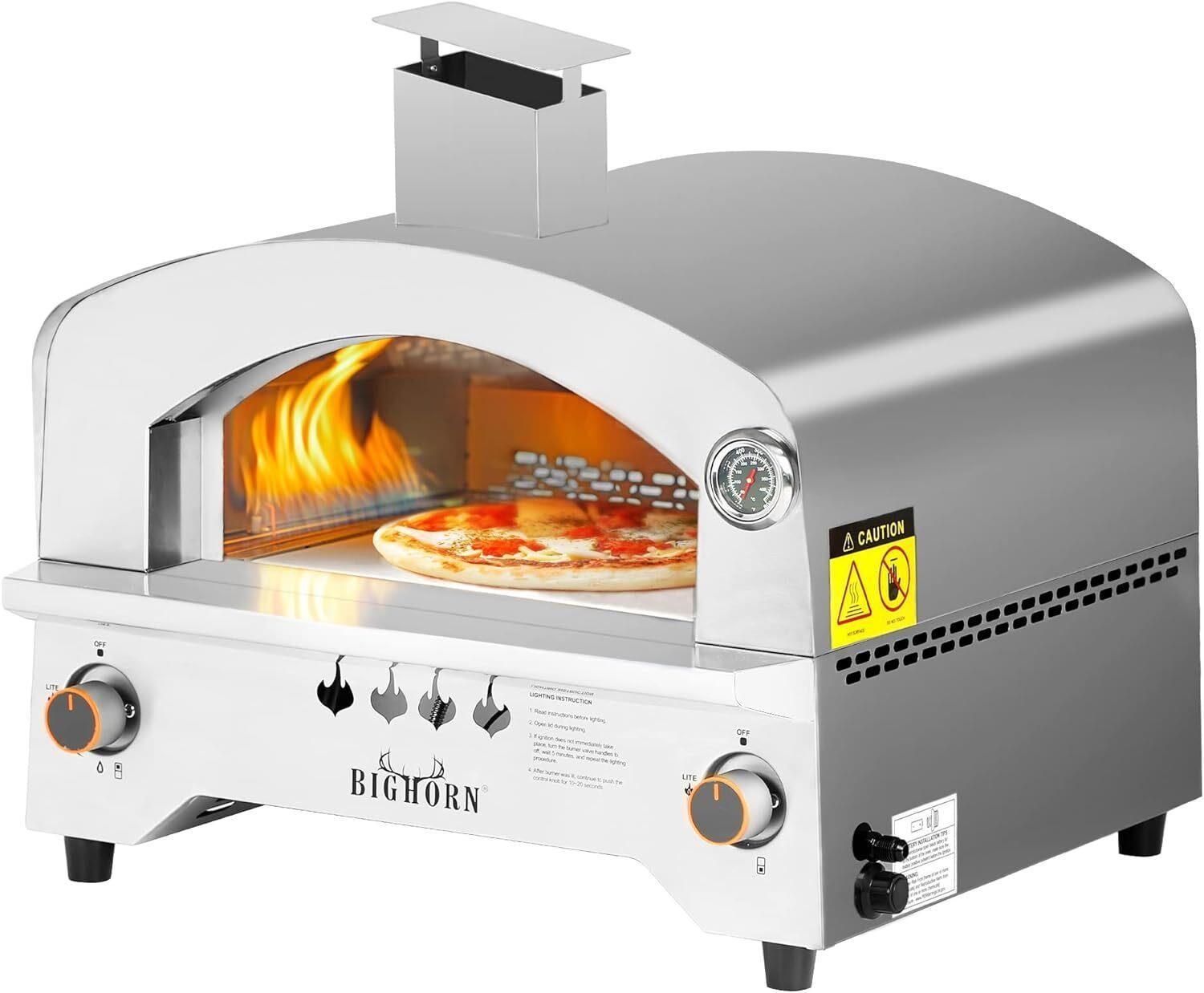 BIG HORN Portable Gas Pizza Oven  13 Stone