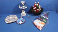Christmas Decor-Candle Holder, Snowman Hat, Spoon