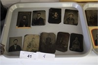 SET OF 9 ANTIQUE TIN TYPE PICTURES