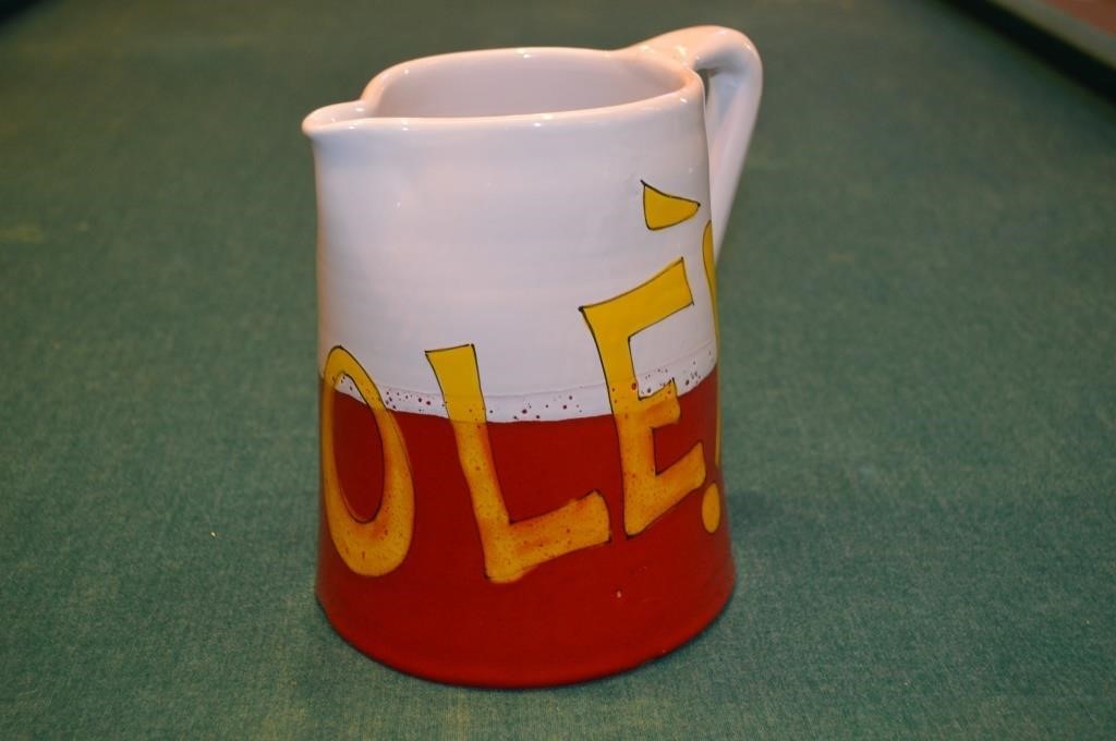 Vintage Ole Pottery Water Pitcher