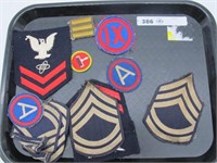 TRAY LOT OF MILITARY PATCHES
