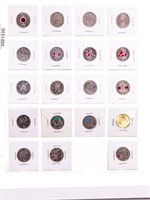 Group of 19 Special Issue 25 cent Coins Canada