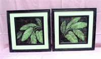 2 TREE LEAF PCS OF ART