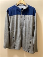 Orvis XL Zip Up, grey & blue