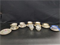 Various China Teacups, Royal Albert Silver cream