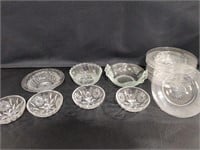 Crystal plates and bowls