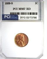 1939-S Cent MS67 RD LISTS $170