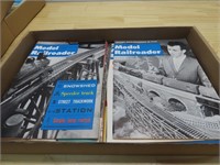 Vintage model Railroader magazines.