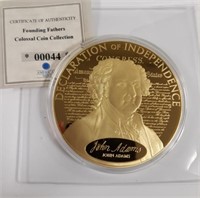 Founding Fathers Colossal Coin- Adams
