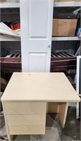 3 Drawer desk 34"L x 24"W & folding white