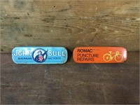 2 x Early Bicycle Repair Kits with some contents