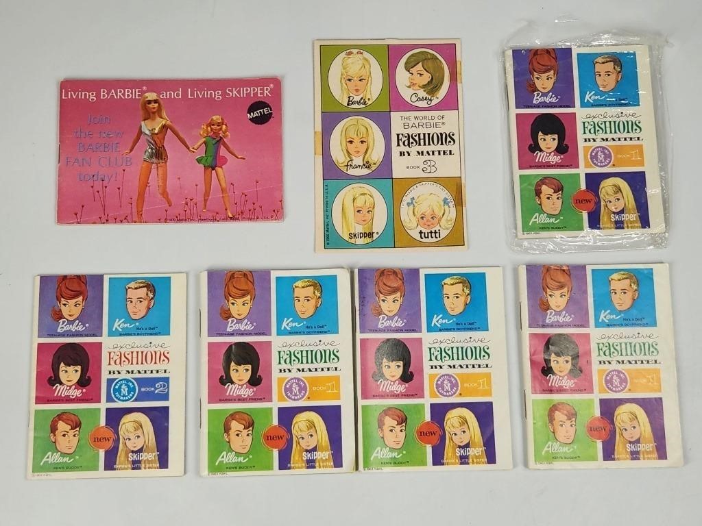 7) VINTAGE MATTEL BARBIE FASHIONS BOOKLETS