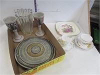 Tea cups, plates, wine goblets