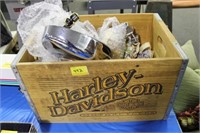 HARLEY-DAVIDSON WOODEN BOX WITH HARLEY-DAVIDSON