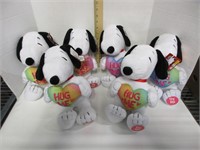 6 Musical Snoopy Plush Toys