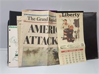 America Attacked 2001 Newspaper, Binders, Name