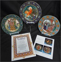 3 Heinrich Russian Fairy Tales Collector Plates