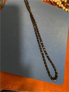 Edwardian Style Rondelle Black Plastic Beads