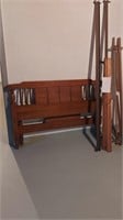 Hardwood double bed frame