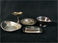 Vintage 5Pc Mixed Lot Of Silver Plate