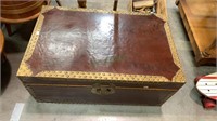 Vintage Chinese storage box with a clasp latch,