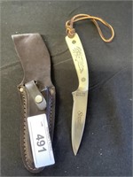 Schrade Scrimshaw Buck Knife, MTech Dagger.