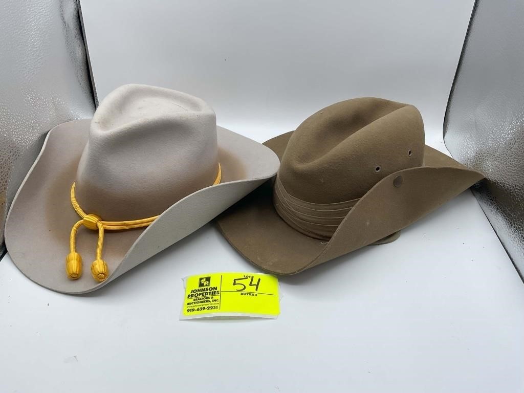 SET OF TWO COWBOY STYLE HATS.  A RENEGADE CAVALRY