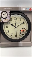 NEW QUIET BRONZE SLIM WALL QUARTZ CLOCK 11"