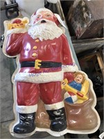 Plastic Santa display, 19" tall