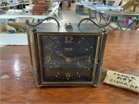vintage Hermle table clock with key 5.75"