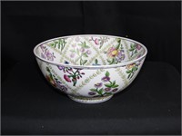 Oriental Accent Ceramic 10" Bowl Hand Painted