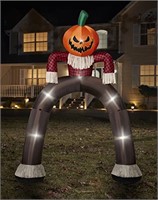 Spirit Halloween 12 Ft Light-Up Pumpkin Scarecrow