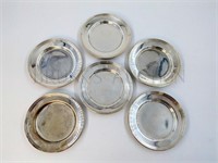 (6) STERLING PLATES