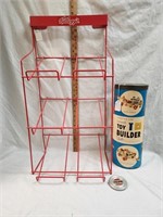 Vintage Kellogg's Display, Lincoln Log Wood Toy