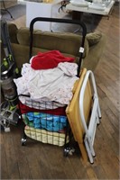 Cart step stool and linens