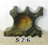 Blacksmith’s kitchen ladle swage block, 9 3/4 x 3