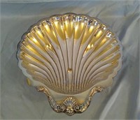 Silver plated seashell serving bowl