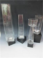 Beautiful Glass Vases (lot of 4)