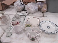 Variety of plates & coffee cups