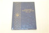Book of Canadian five-cent silver coins 1858-1921