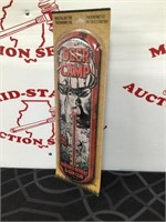 Deer Camp Tin Thermometer NIP 17”