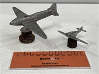 2 x Model Metal Planes - Largest L95mm