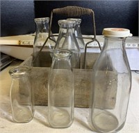 Milk bottles with  travel box