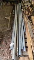 7 pieces of gray electrical conduit, most are 1.5