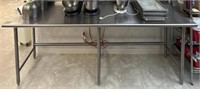 Stainless Commercial Table 8ft x 2ft x 3ft