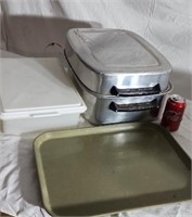 Broiler Grill, Tray and Cupcake Container