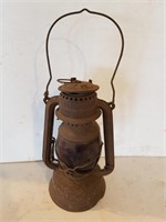 Vintage Nier Lantern w/ Red Globe Missing Cap