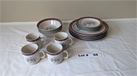 4 PLACE SETTING CHRISTMAS DINNER WARE